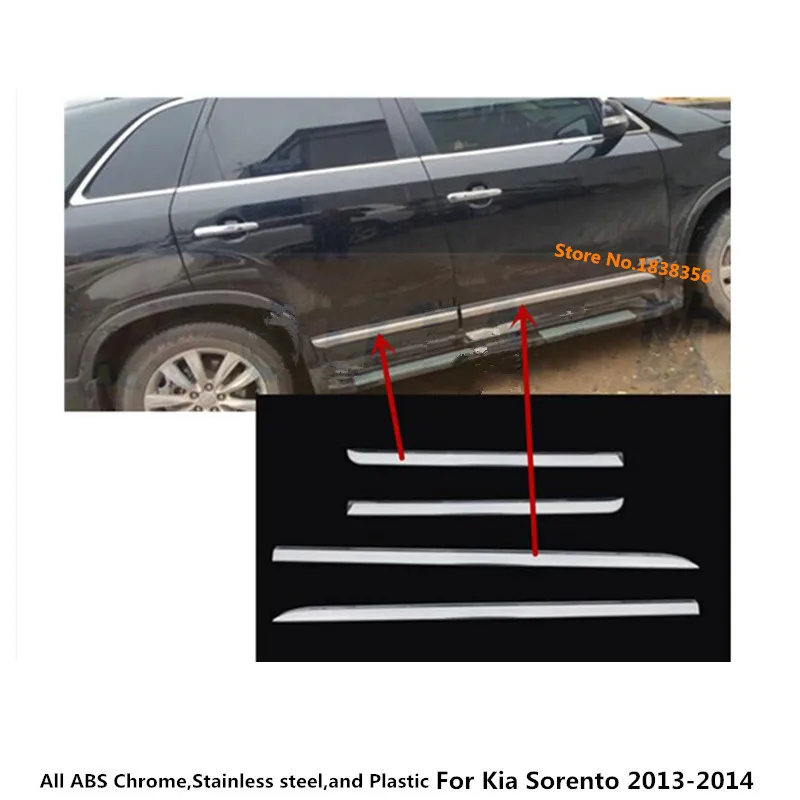 Hot sale Car ABS chrome Side Door Body trim stick Strip Molding Stream lamp panel bumper 4pcs for Kia Sorento 2013 2014
Hot sale Car ABS chrome Side Door Body trim stick Strip Molding Stream lamp panel bumper 4pcs for Kia Sorento 2013 2014
