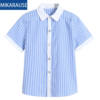High Quality Striped Kids cotton oxford boys shirts girls blouse casual white collar short sleeve boys party Wedding dress shirt
High Quality Striped Kids cotton oxford boys shirts girls blouse casual white collar short sleeve boys party Wedding dress shirt