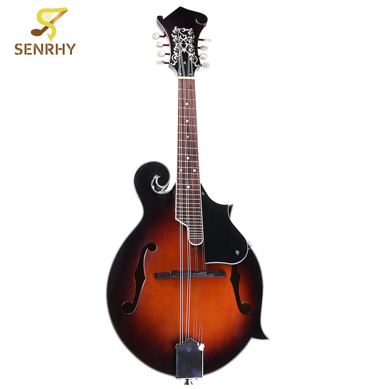 

Senrhy 8-String Sunburst Mandolin Paulowni Musical Instrument with Rigid Mandolin Case For Stringed Instrument Lovers Gifts