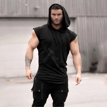 2019 New Men Bodybuilding Cotton Tank top Gyms Fitness Hooded Vest Sleeveless Hoodie Casual Fashion Basketball training Clothing
2019 New Men Bodybuilding Cotton Tank top Gyms Fitness Hooded Vest Sleeveless Hoodie Casual Fashion Basketball training Clothing