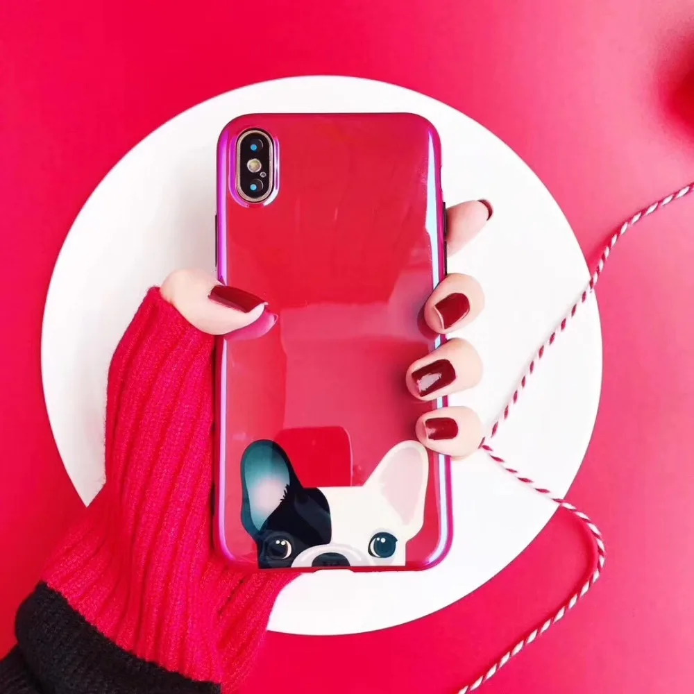 Чехол для телефона GYKZ Blue Ray Light iPhone 7X8 6 6s Plus мягкая задняя крышка из ТПУ X мультяшный