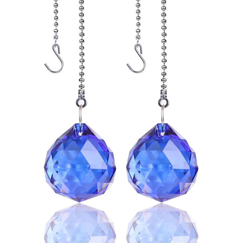 H&D 30mm Crystal Ball Prism 2Pcs Crystal Ceiling Fan Pull Chains Rainbow Suncatcher For Home Yard Decor Favors,Dark Blue
H&D 30mm Crystal Ball Prism 2Pcs Crystal Ceiling Fan Pull Chains Rainbow Suncatcher For Home Yard Decor Favors,Dark Blue