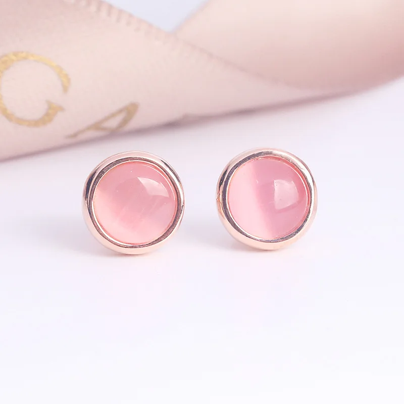 Euramerican Pink Crystal Moonstone Stud Earrings for Women Girls Elegant Rose Gold Color Round Women Earrings Jewelry brincos
Euramerican Pink Crystal Moonstone Stud Earrings for Women Girls Elegant Rose Gold Color Round Women Earrings Jewelry brincos