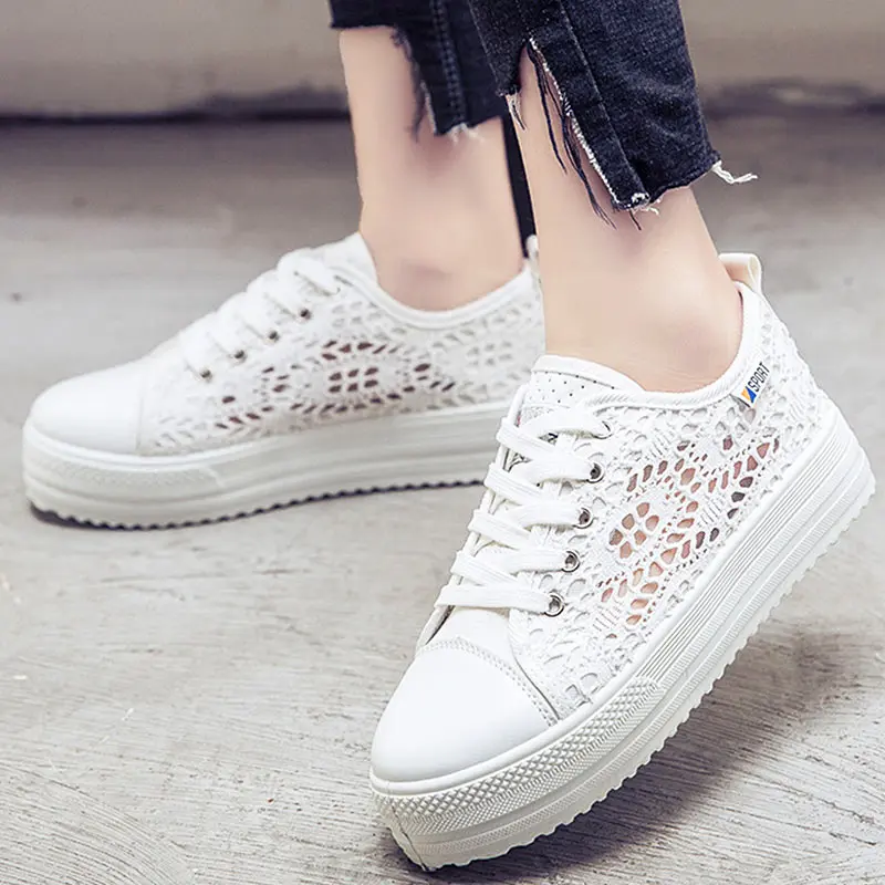 Women Fashion Casual Shoes Light Platform Breathable Hollow Lace Canvas Sneakers Lace-Up Heightening Plus 42 White Shoes
Women Fashion Casual Shoes Light Platform Breathable Hollow Lace Canvas Sneakers Lace-Up Heightening Plus 42 White Shoes