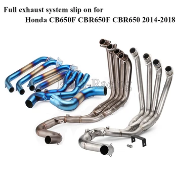 Motorcycle Exhaust Muffler Stainless Steel Full System Front link Mid Pipe Slip on For Honda CBR650 cbr650f CB650F 2014-2018
Motorcycle Exhaust Muffler Stainless Steel Full System Front link Mid Pipe Slip on For Honda CBR650 cbr650f CB650F 2014-2018