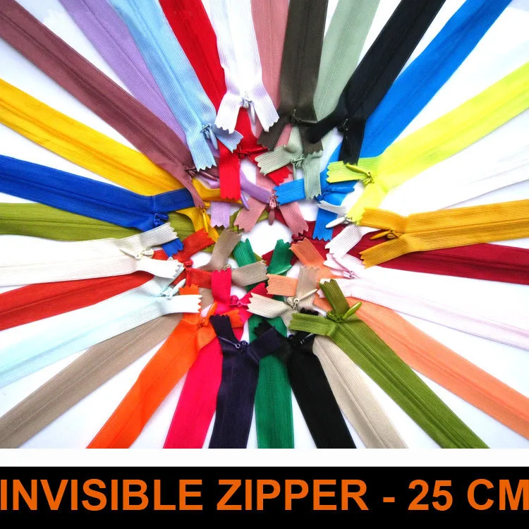 Invisible zippers/No3 25cm length/Sewing materials/Garment accessories/High intensity dress,pillow,cushion zipper/50pcs/lot
Invisible zippers/No3 25cm length/Sewing materials/Garment accessories/High intensity dress,pillow,cushion zipper/50pcs/lot