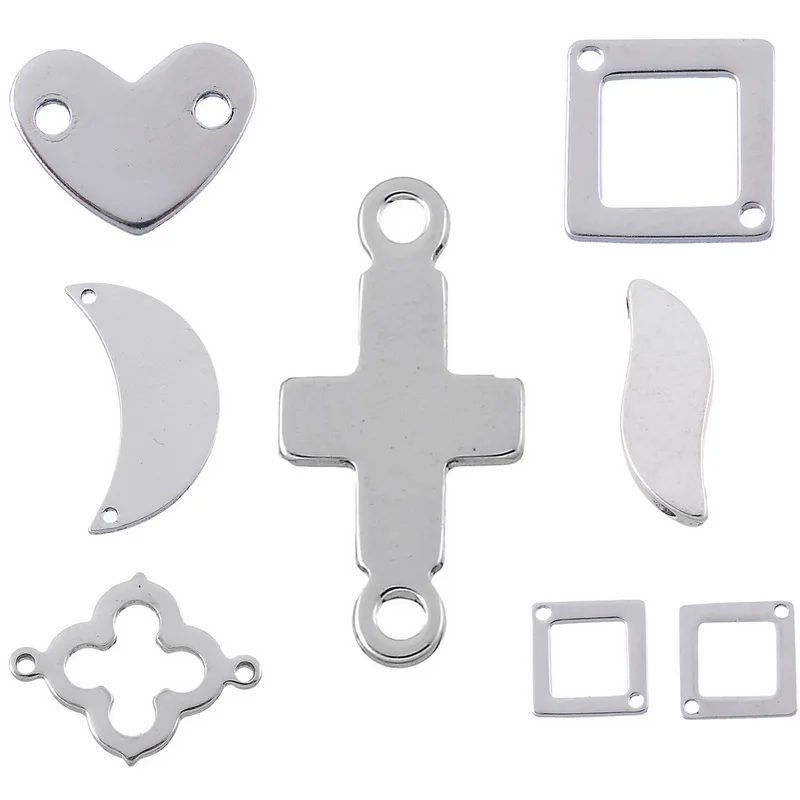 LASPERAL Stainless Steel Metal Bracelets Connectors For Jewelry Making Heart Cross Pendant Connector DIY Findings Components
LASPERAL Stainless Steel Metal Bracelets Connectors For Jewelry Making Heart Cross Pendant Connector DIY Findings Components