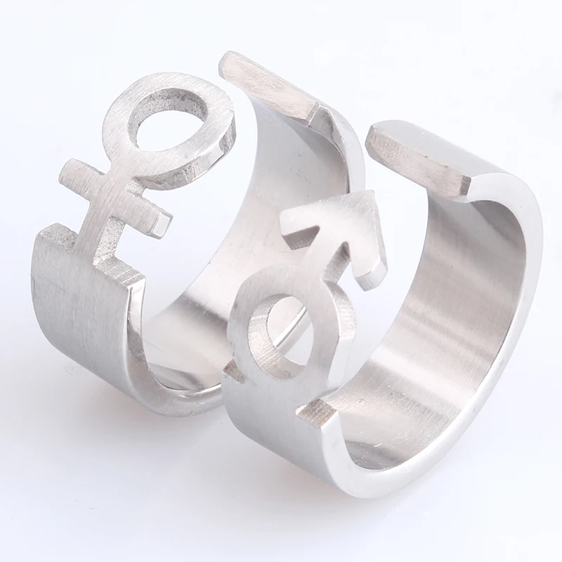 8mm Silver Male and female symbols 316L Stainless Steel wedding rings for men women wholesale
8mm Silver Male and female symbols 316L Stainless Steel wedding rings for men women wholesale