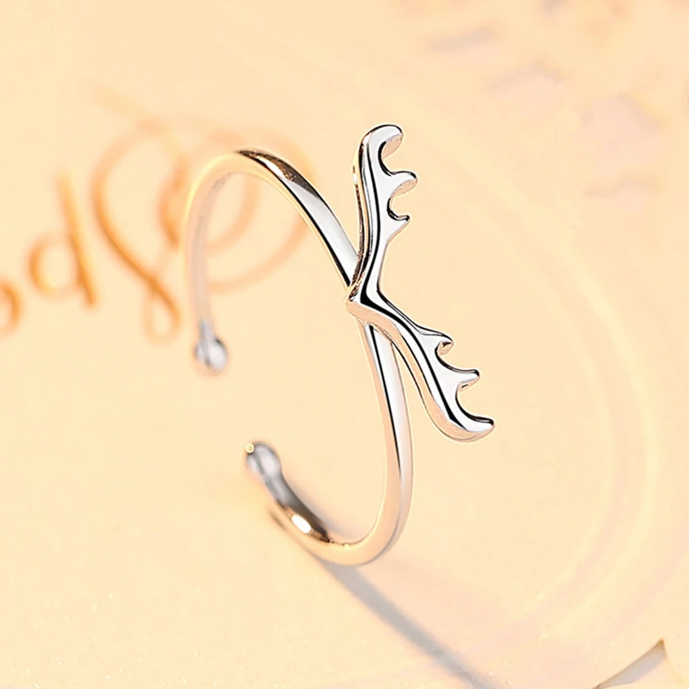 XIYANIKE 925 Sterling Silver Antlers Ring For Women Refinement Smooth Christmas Wedding Ring Open Jewelry Bague Femme VRS2283
XIYANIKE 925 Sterling Silver Antlers Ring For Women Refinement Smooth Christmas Wedding Ring Open Jewelry Bague Femme VRS2283