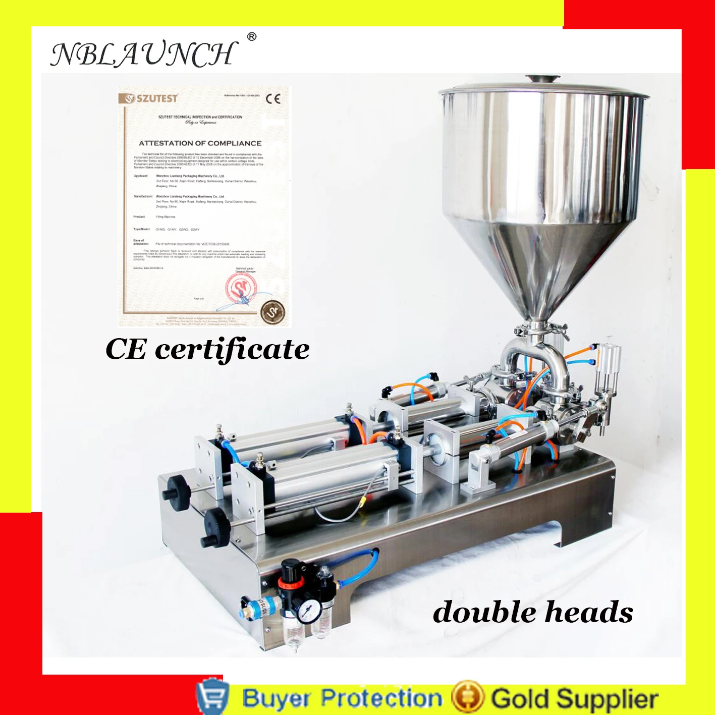 Liquid Paste Filling Machine Pneumatic Semi Aut Filler Double Heads Cylinders Shampoo Lotion Cream Piston Filler Free Shipping
Liquid Paste Filling Machine Pneumatic Semi Aut Filler Double Heads Cylinders Shampoo Lotion Cream Piston Filler Free Shipping