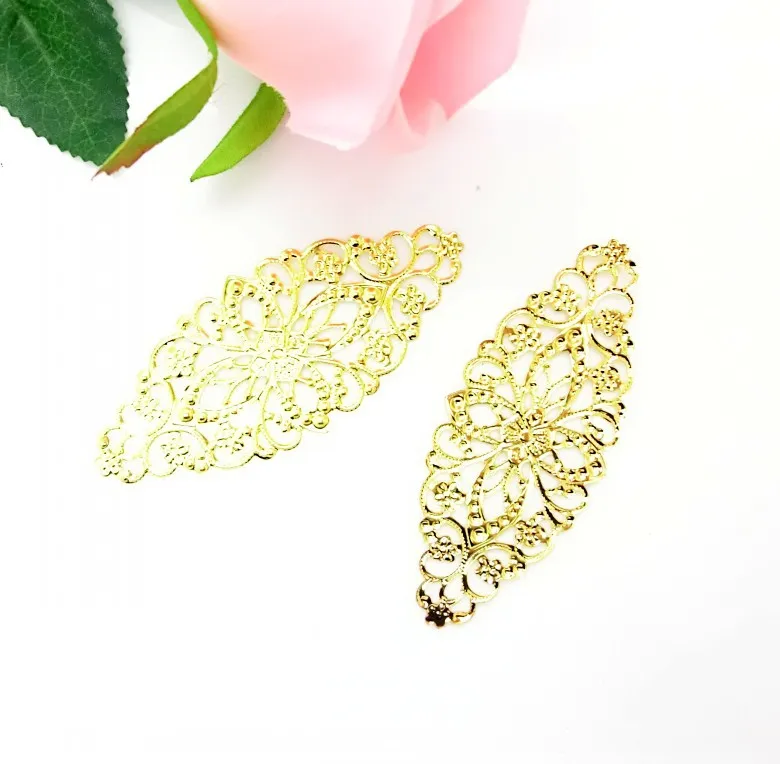 Free shipping-30Pcs Gold Plated Filigree Flower Wraps Connectors JMetal Crafts Gift Decoration DIY Findings 8x3.5cm J0551
Free shipping-30Pcs Gold Plated Filigree Flower Wraps Connectors JMetal Crafts Gift Decoration DIY Findings 8x3.5cm J0551