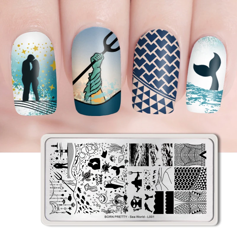 BORN PRETTY Nail Stamping Plates Rectangle Beauty Nail Art Stamp Image Template Stencils Manicure Tool Sea World-L001
BORN PRETTY Nail Stamping Plates Rectangle Beauty Nail Art Stamp Image Template Stencils Manicure Tool Sea World-L001