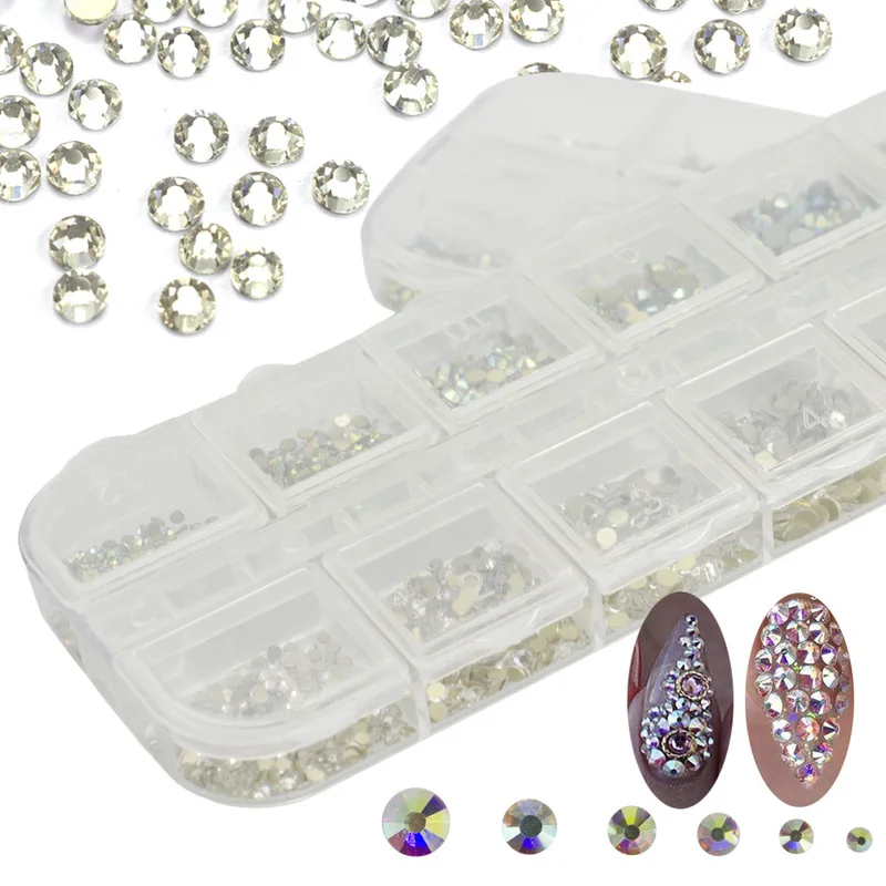 Nail Art Jewelry Mix AB Rhinestone Long Boxed Gold Bottom International Trade Diamond Nail Trend DIY Decoration
Nail Art Jewelry Mix AB Rhinestone Long Boxed Gold Bottom International Trade Diamond Nail Trend DIY Decoration
