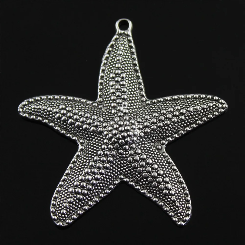 Big Starfish Charms Pendant Diy Metal Jewelry Making Antique Silver Color 67x63mm
Big Starfish Charms Pendant Diy Metal Jewelry Making Antique Silver Color 67x63mm