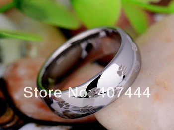 Free Shipping USA UK Canada Russia Brazil Hot Sales 8MM Polished Silver Dome Pets Paw Prints Men's Tungsten Carbide Wedding Ring
Free Shipping USA UK Canada Russia Brazil Hot Sales 8MM Polished Silver Dome Pets Paw Prints Men's Tungsten Carbide Wedding Ring