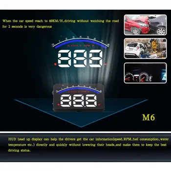 M6 HUD Head Up Display Car-styling Hud Display Over-speed Warning Windshield Projector Alarm System Universal Auto
M6 HUD Head Up Display Car-styling Hud Display Over-speed Warning Windshield Projector Alarm System Universal Auto