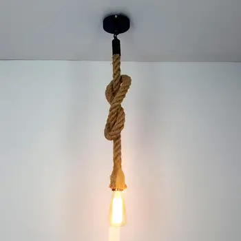 Vintage Hemp Rope Pendant Light AC110V-220V E27 Loft Creative Personality Industrial Pendant Lamp for Restaurant Coffee
Vintage Hemp Rope Pendant Light AC110V-220V E27 Loft Creative Personality Industrial Pendant Lamp for Restaurant Coffee