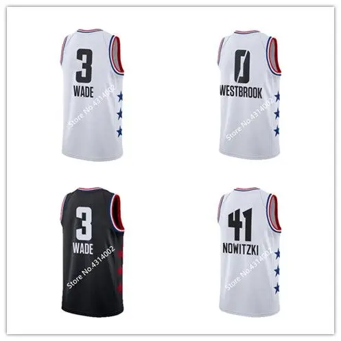 #23 LeBron James #3 Dwyane Wade #41 Dirk Nowitzki #0 Russell Westbrook 2019 All Star Basketball Jersey
#23 LeBron James #3 Dwyane Wade #41 Dirk Nowitzki #0 Russell Westbrook 2019 All Star Basketball Jersey
