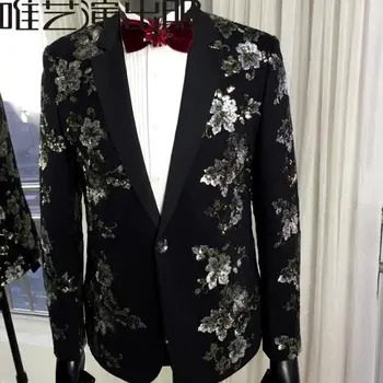 men flowers suits designs homme terno stage costumes for singers men blazer dance clothes jacket star style dress punk black
men flowers suits designs homme terno stage costumes for singers men blazer dance clothes jacket star style dress punk black