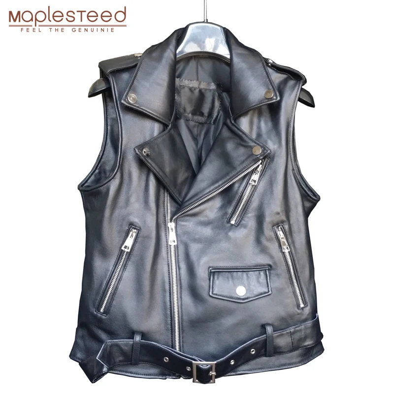 MAPLESTEED Women Leather Vest With Belt 100% Genuine Sheepskin Cowhide 4 Color Motorcycle Biker Coat Female Waistcoat Autumn 006
MAPLESTEED Women Leather Vest With Belt 100% Genuine Sheepskin Cowhide 4 Color Motorcycle Biker Coat Female Waistcoat Autumn 006