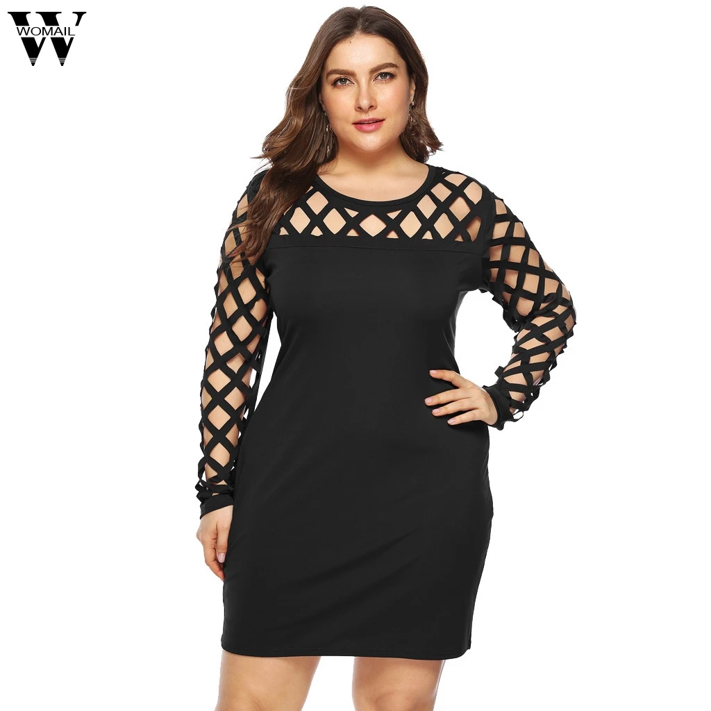 Womail dress Summer Women Plus Size Casual O-Neck Long Net Sleeve Mini Dress Party Dress elegant fashion new 2019 dropship M11
Womail dress Summer Women Plus Size Casual O-Neck Long Net Sleeve Mini Dress Party Dress elegant fashion new 2019 dropship M11