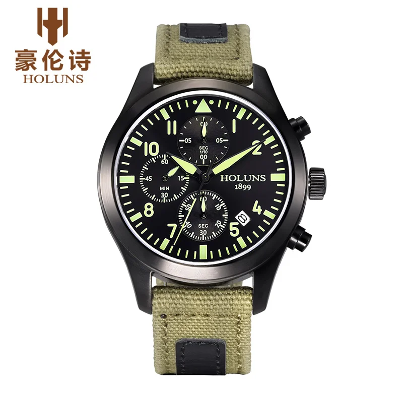 HOLUNS Men Chronograph Luminous Watch Sport Canvas Quartz-Watch Daily Waterproof Clock Date Men's Wrist Watch relogio masculino
HOLUNS Men Chronograph Luminous Watch Sport Canvas Quartz-Watch Daily Waterproof Clock Date Men's Wrist Watch relogio masculino