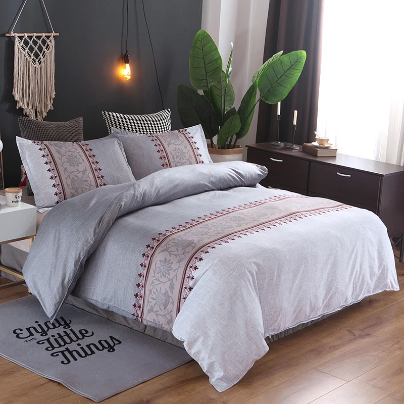 Bedding simple plain fabric quilt Cover pillowcase No sheet Set Bell orchid European polyester fiber home textile Large size
Bedding simple plain fabric quilt Cover pillowcase No sheet Set Bell orchid European polyester fiber home textile Large size