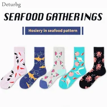 Deturbg Japanese Cute Socks Cotton Happy Socks Unisex Streetwear Casual Seafood Animal Fish Cat Printing Funny Socks sokken NW07
Deturbg Japanese Cute Socks Cotton Happy Socks Unisex Streetwear Casual Seafood Animal Fish Cat Printing Funny Socks sokken NW07