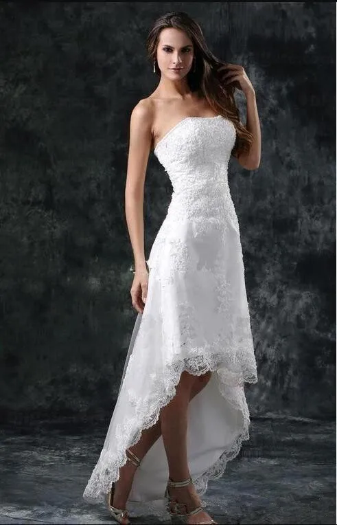 Lace Up Short Wedding Dress for Wedding High Low vestido de noiva boho Beach Sexy Strapless bobe de mariee gelinlik
Lace Up Short Wedding Dress for Wedding High Low vestido de noiva boho Beach Sexy Strapless bobe de mariee gelinlik