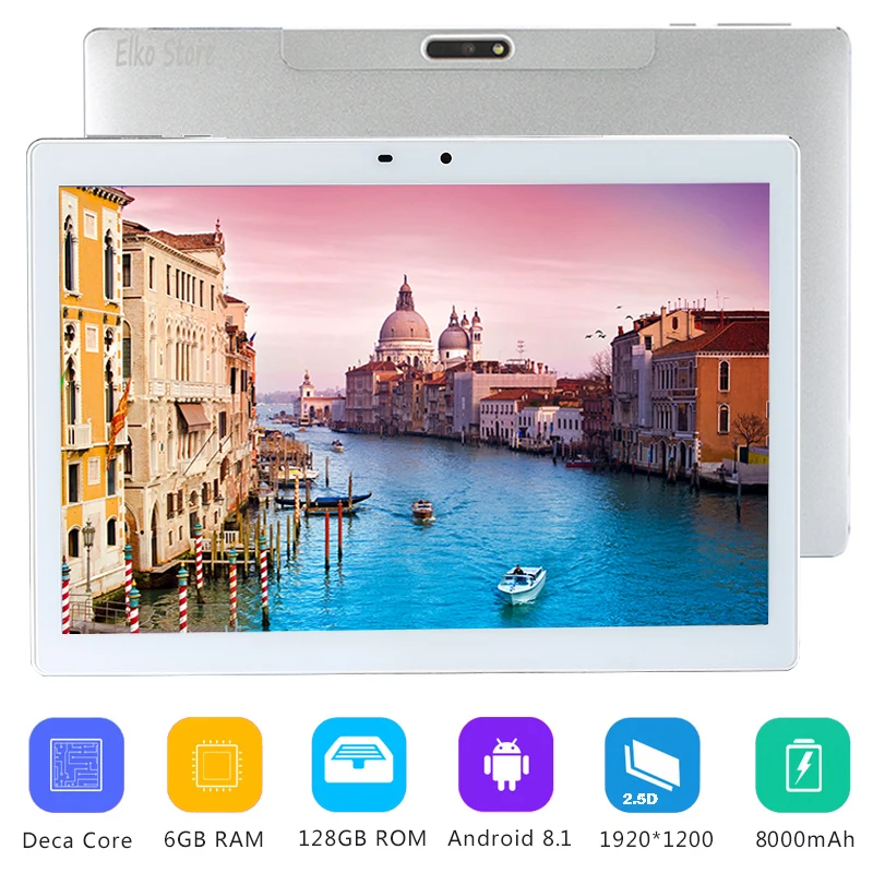 2019 HD 13.oMP Deca Core 4G LTE 2.5D Tempered Glass Android 8.1 OS 10 inch Tablet PC 6GB RAM 128GB ROM 1920*1200 IPS Wifi A-GPS
2019 HD 13.oMP Deca Core 4G LTE 2.5D Tempered Glass Android 8.1 OS 10 inch Tablet PC 6GB RAM 128GB ROM 1920*1200 IPS Wifi A-GPS