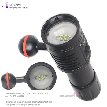 Video Photography Waterproof Light Torch Dive Underwater Lamp 3000LM 4x XP-G2 White + 2x XPE Red LED Diving Flashlight Scuba
Video Photography Waterproof Light Torch Dive Underwater Lamp 3000LM 4x XP-G2 White + 2x XPE Red LED Diving Flashlight Scuba