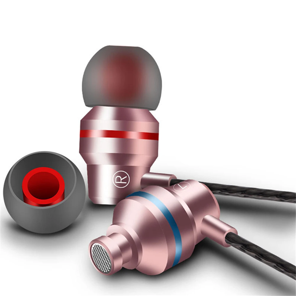 Rose Gold Metal Earphone Stereo BASS In-Ear Earphone Noise Cancelling Headsets DJ HiFi Ear Phone With Microphone fone de ouvido
Rose Gold Metal Earphone Stereo BASS In-Ear Earphone Noise Cancelling Headsets DJ HiFi Ear Phone With Microphone fone de ouvido