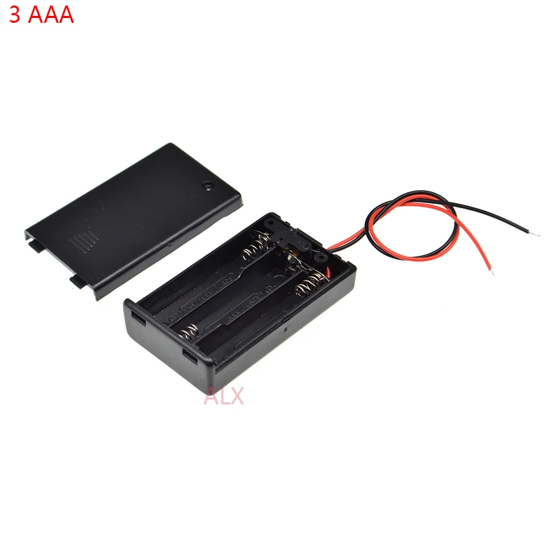 

1PCS 3 AAA battery holder with switch wire Leads on/off 3x1.5v 4.5V 3AAA battery case Storage Box diy 3 slot AAA 3XAAA 3 X AAA