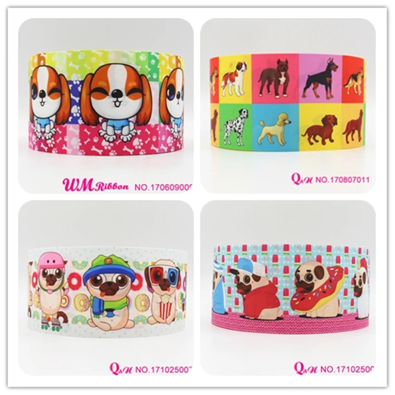 Q&N ribbon 16mm 22mm 25mm 38mm 50mm 75mm cartoon dog printed grosgrain ribbon webbing 50yards/roll for hair tie free shipping
Q&N ribbon 16mm 22mm 25mm 38mm 50mm 75mm cartoon dog printed grosgrain ribbon webbing 50yards/roll for hair tie free shipping