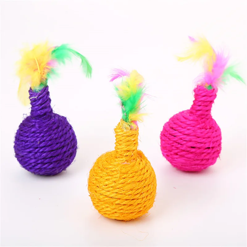 Funny cat toy Colorful feather Ball Toys For Cats Dogs Sisal Kitten Puppy Toys With Bell Home Playing Balls Pet Supplies
Funny cat toy Colorful feather Ball Toys For Cats Dogs Sisal Kitten Puppy Toys With Bell Home Playing Balls Pet Supplies