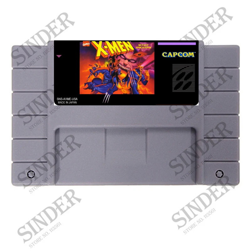 X-Men Mutant Apocalypse Good Quality 16 bit Big Gray Game Card For NTSC Game Player
X-Men Mutant Apocalypse Good Quality 16 bit Big Gray Game Card For NTSC Game Player