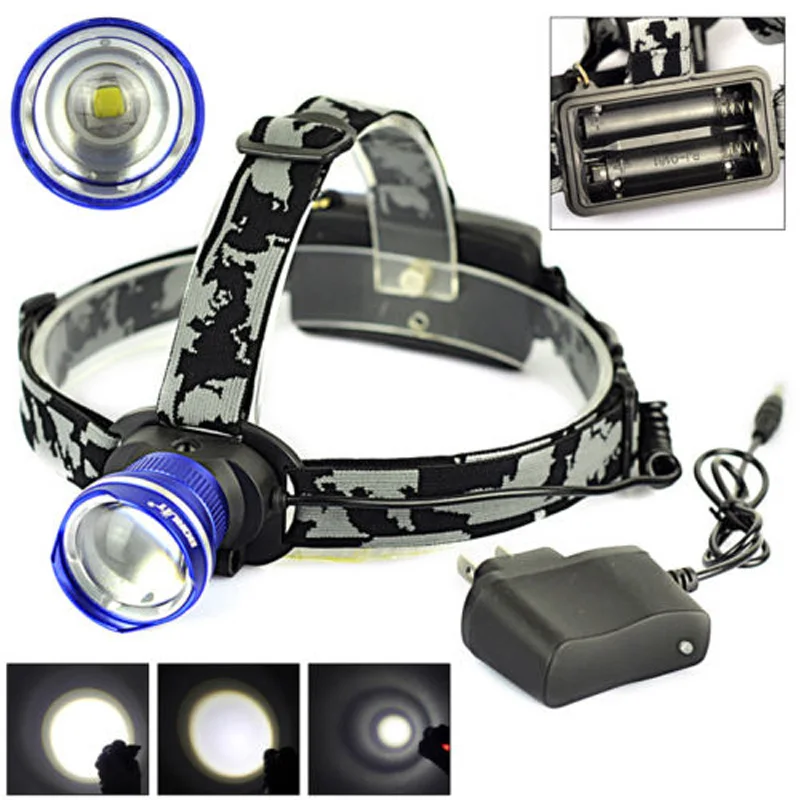Zoomable 3000LM XM-L T6 LED Adjustable Headlamp 18650 Headlight Torch+AC Charger
Zoomable 3000LM XM-L T6 LED Adjustable Headlamp 18650 Headlight Torch+AC Charger