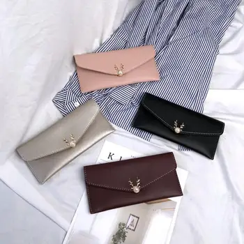 Women Deer Head Wallte With Pearl Fashion Single Pull Coin Bag Long Clutch Wallets Card Holders Cartera Mujer Dropship T711
Women Deer Head Wallte With Pearl Fashion Single Pull Coin Bag Long Clutch Wallets Card Holders Cartera Mujer Dropship T711