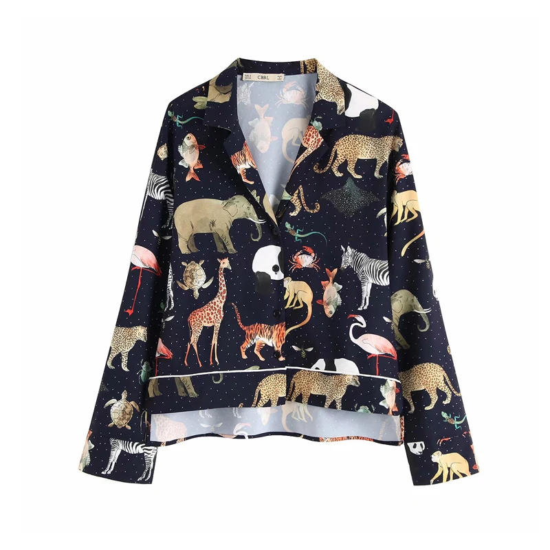 Vintage V-Neck Loose Women's Blouses Top Shirts animal Print Long Sleeve Chiffon Female Fashion camisa blusas Top Shirt Clothes
Vintage V-Neck Loose Women's Blouses Top Shirts animal Print Long Sleeve Chiffon Female Fashion camisa blusas Top Shirt Clothes