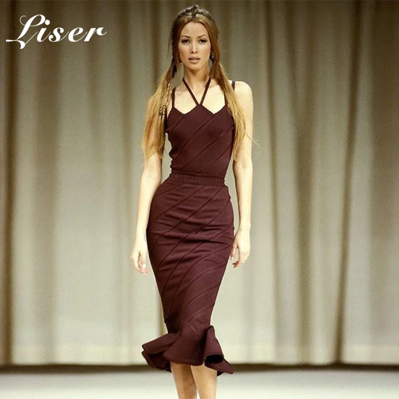 Liser 2019 New Spring Women Dress Halter Neck Bandage Dress Sexy Bodycon Elegant Evening Party Brown Dresses Vestidos Wholesale
Liser 2019 New Spring Women Dress Halter Neck Bandage Dress Sexy Bodycon Elegant Evening Party Brown Dresses Vestidos Wholesale