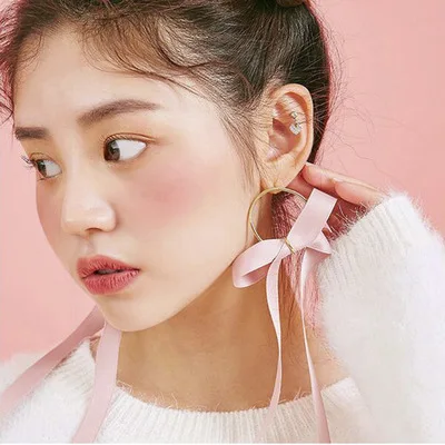 Green Pink Black Long Ribbon Dangle Earrings For Women Girl Brincos Circle Big Bowknot Tassel Earring Party Drop Jewelry E106 
Green Pink Black Long Ribbon Dangle Earrings For Women Girl Brincos Circle Big Bowknot Tassel Earring Party Drop Jewelry E106