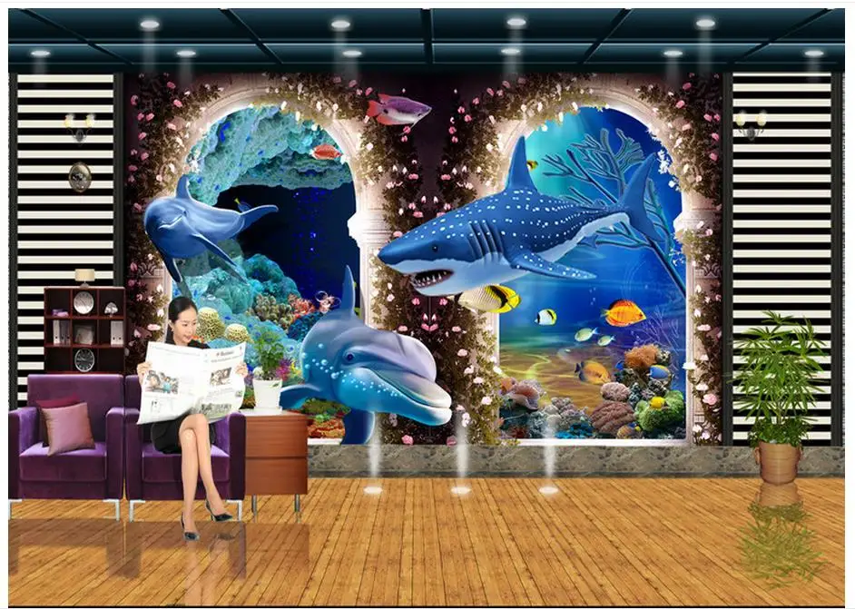 3D wall murals wallpaper custom picture mural wall paper Dolphin Shark Submarine Paintings 3D TV Walls murals bedroom wall decor
3D wall murals wallpaper custom picture mural wall paper Dolphin Shark Submarine Paintings 3D TV Walls murals bedroom wall decor