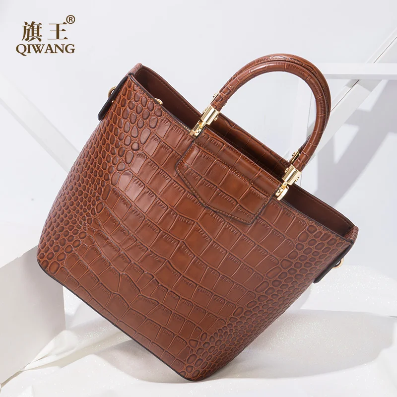 Qiwang Brand Women Tote Bag 100% Genuine Cow Leather Women Crocodile Pattern Handbags Lady Shoulder Bag Large Capacity Handbag
Qiwang Brand Women Tote Bag 100% Genuine Cow Leather Women Crocodile Pattern Handbags Lady Shoulder Bag Large Capacity Handbag