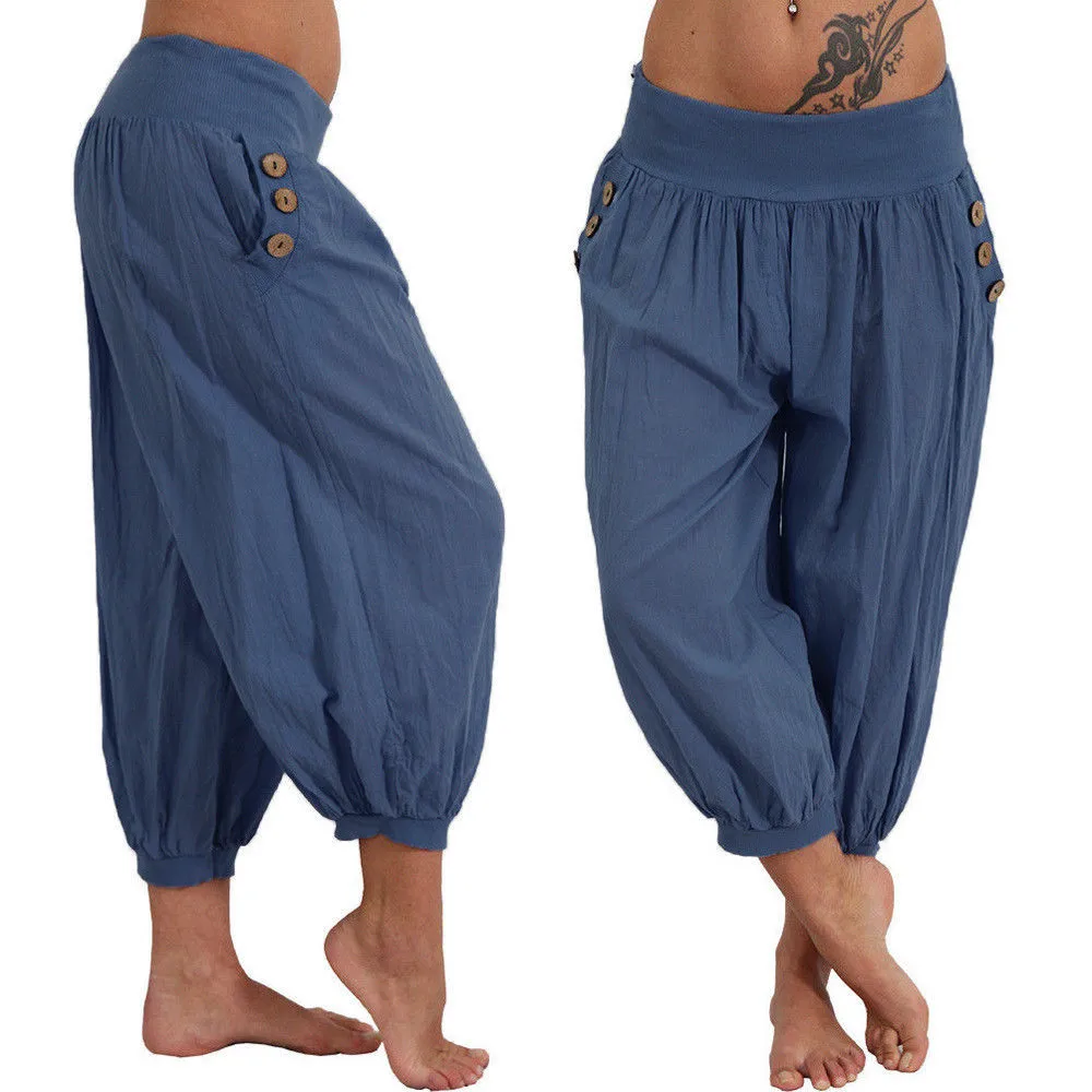 feitong Loose Long Trousers Linen Harem Pants Retro Print Pockets Women Elastic Waist Cotton Casual Boho Splice Pantalon #35
feitong Loose Long Trousers Linen Harem Pants Retro Print Pockets Women Elastic Waist Cotton Casual Boho Splice Pantalon #35