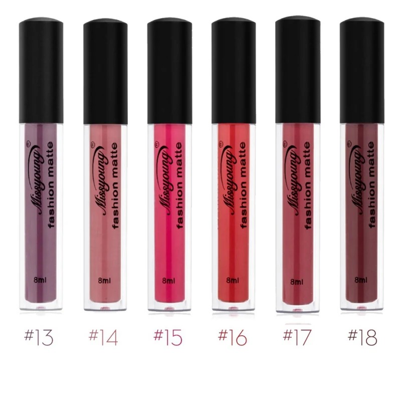 Hot 6 Colors Matte Liquid Lipstick Long Lasting Waterproof Lipgloss Sexy Nonstick Cup Lip Gloss Beauty Makeup New
Hot 6 Colors Matte Liquid Lipstick Long Lasting Waterproof Lipgloss Sexy Nonstick Cup Lip Gloss Beauty Makeup New
