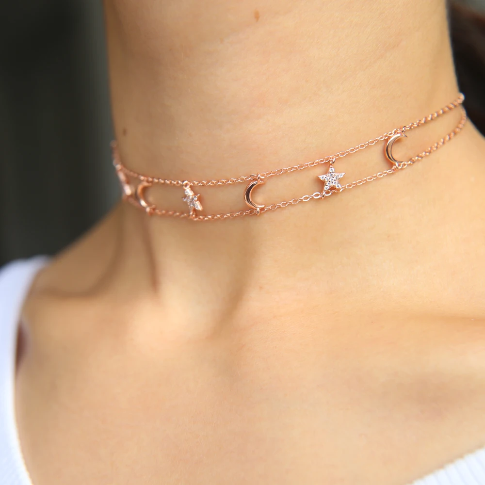 Elegant jewelry double chain kawaii moon star statement chocker necklace classic cz star 2019 summer charm women trendy necklace
Elegant jewelry double chain kawaii moon star statement chocker necklace classic cz star 2019 summer charm women trendy necklace