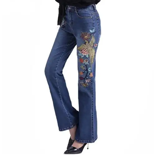 Plus size jeans Women Plus Size New Arrival Autumn 2017 National Style Vintage Embroidered jeans High Waist Slim Hip Flare Pant
Plus size jeans Women Plus Size New Arrival Autumn 2017 National Style Vintage Embroidered jeans High Waist Slim Hip Flare Pant