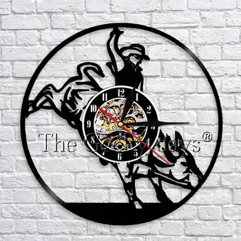 Bull Rider Cowboy Silhouette Wall Clock Vintage Western Cowboy Bullfighter Vinyl Record Wall Clock Retro Wall Art Decor
Bull Rider Cowboy Silhouette Wall Clock Vintage Western Cowboy Bullfighter Vinyl Record Wall Clock Retro Wall Art Decor