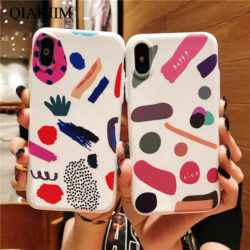 Phone Case for iPhone 6 6S 7 8 Plus Simple Art Geometric Colorful Back Cover for iPhone X XS 10 Cute Soft Silicone Cases Capa
Phone Case for iPhone 6 6S 7 8 Plus Simple Art Geometric Colorful Back Cover for iPhone X XS 10 Cute Soft Silicone Cases Capa