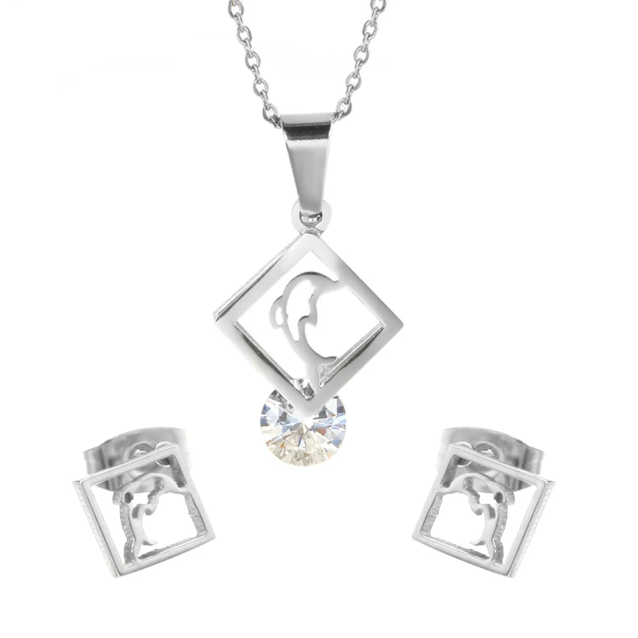 Hot Sale Dolphin party gift bridal african jewelrys sets, cubic zirconia stainless steel and gold filled Jewelry
Hot Sale Dolphin party gift bridal african jewelrys sets, cubic zirconia stainless steel and gold filled Jewelry